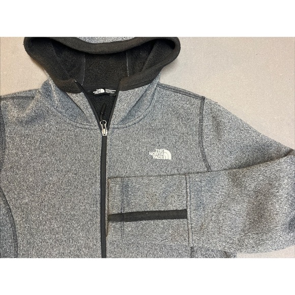 The North Face Sweater Fleece Full Zip Jacket Gray/Black Womens Medium - Picture 1 of 5